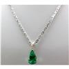 Image 3 : Genuine 11.18 ctw Pear Cut Ruby Light & Diamond Necklace 14kt White Gold