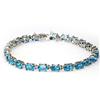 Image 1 : Genuine Blue Topaz 11.45Ctw Bracelet 10K