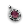 Image 1 : Genuine 3.51 Ctw Ruby Necklace 14Kt White Gold