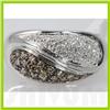 Image 1 : Genuine 0.74 ctw Diamond Ring 14K White Gold