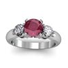 Image 1 : Genuine 1.75 ctw Ruby & Diamond White or Yellow Gold 10kt 4.25g