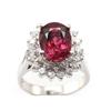 Image 1 : Genuine Rubellite Tourmaline 4.60 ctw & Diamond Ring 10KTGold 7