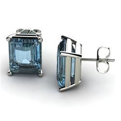 Genuine 8.0 ctw Topaz Earring 14ktWhite or Yellow Gold 3.5g