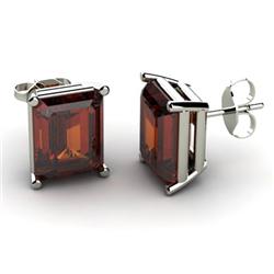 Genuine 3.40 ctw Garnet Earring 14ktWhite or Yellow Gold 3g