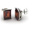 Image 1 : Genuine 7.0 ctw Garnet Earring 14ktWhite or Yellow Gold 3.5g