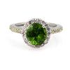 Image 1 : Genuine 2.10 Ctw Peridot Ring 14Kt White Or Yellow  Gold