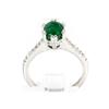 Image 3 : Genuine  Emerald  1.31 ctw  Diamond Ring  10KT  3.62g  RS6.5