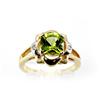 Image 1 : Genuine  Peridot  1.54  ctw  Diamond Ring  14KT  4.03g  RS5.25