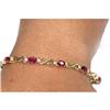 Image 2 : Genuine Ruby6.02Ctw Diamond Bracelet 14K