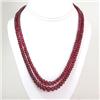 Image 1 : Natural Ruby Necklace 2 Rows Round Cut 434.40 total ctw L-2