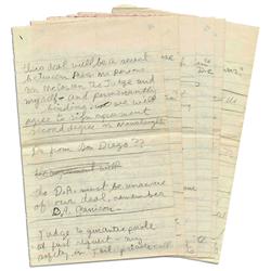 Sirhan Sirhan Handwritten Notes