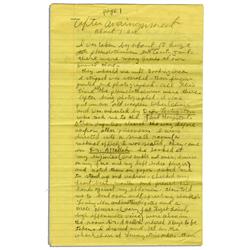 Sirhan Sirhan Handwritten Trial Notes