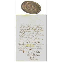 Antietam Cartridge Box Plate with ALS