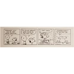 Charles Schulz Twice-Signed ''Peanuts'' Strip