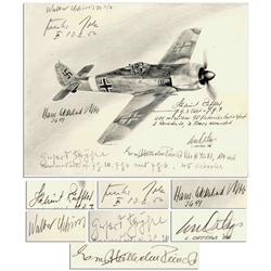 Luftwaffe Aces Signed Sketch