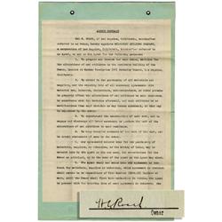 Hal Roach Studios Contract Signed