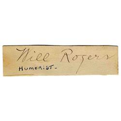 Will Rogers Signature