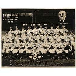 1937 Yankees Team Signed Photo