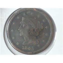 1845 US LARGE CENT