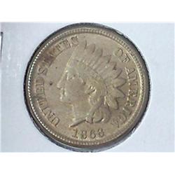 1863 INDIAN HEAD CENT (VERY FINE)