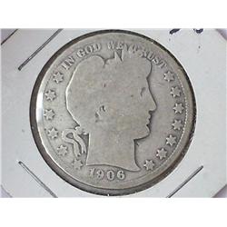 1906 BARBER HALF DOLLAR