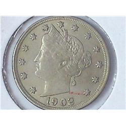 1902 LIBERTY "V" NICKEL (AU)