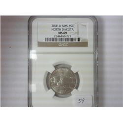 2006-D SMS ND QUARTER NGC MS69