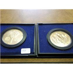 2 US MINT AMERICAS 1ST MEDALS