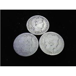 3 ASSORTED BARBER QUARTERS