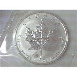 1998 CANADA $5 MAPLE LEAF 1 0Z SILVER (UNC)