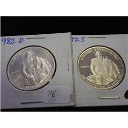 1982-D/S WASHINGTON HALF DOLLARS (UNC & PF)