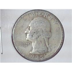 1935 WASHINGTON SILVER QUARTER