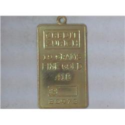 CREDIT ZURICH 1 GRAM FINE GOLD PENDANT