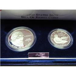 1993 BILL OF RIGHTS 2 COIN PROOF SET