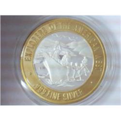 JOHN FREEMONT CASINO $10 SILVER TOKEN (UNC)