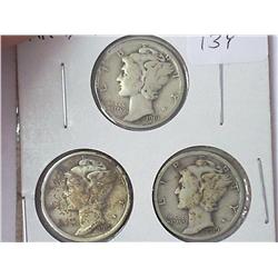 1919-P/D/S MERCURY DIMES