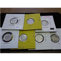 7 ASSORTED  40'S ROOSEVELT SILVER DIMES