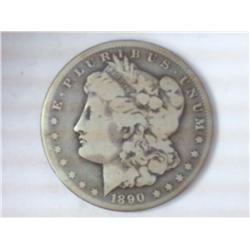 1890-CC MORGAN SILVER DOLLAR