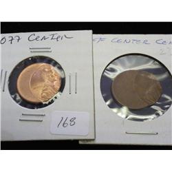 ERROR 2-OFF CENTER LINCOLN CENTS