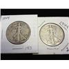 Image 1 : 2-1944 WALKING LIBERTY HALF DOLLARS