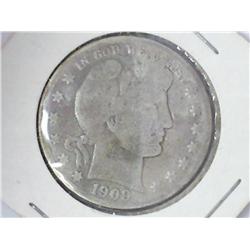 1909-S BARBER HALF DOLLAR