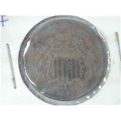 1864 TWO CENT PIECE