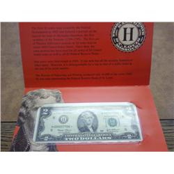 2003 $2 STAR NOTE, SERIAL # 00007706