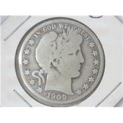 1909-O BARBER HALF DOLLAR