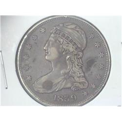 1839 BUST HALF DOLLAR (EXTRA FINE)