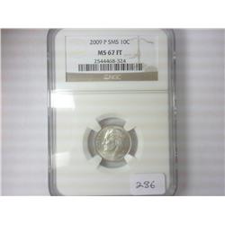 2009-P SMS ROOSEVELT DIME NGC MS67FT