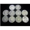 Image 1 : 10 ASSORTED 35% SILVER JEFFERSON WAR NICKELS