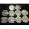 Image 2 : 10 ASSORTED 35% SILVER JEFFERSON WAR NICKELS