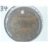 Image 1 : 1834 HARD TIMES TOKEN HT-10 RUNNING BOAR HOLED