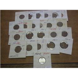23 ASSORTED 1920'S LINCOLN WHEAT CENTS